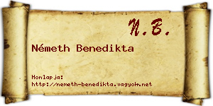 Németh Benedikta névjegykártya